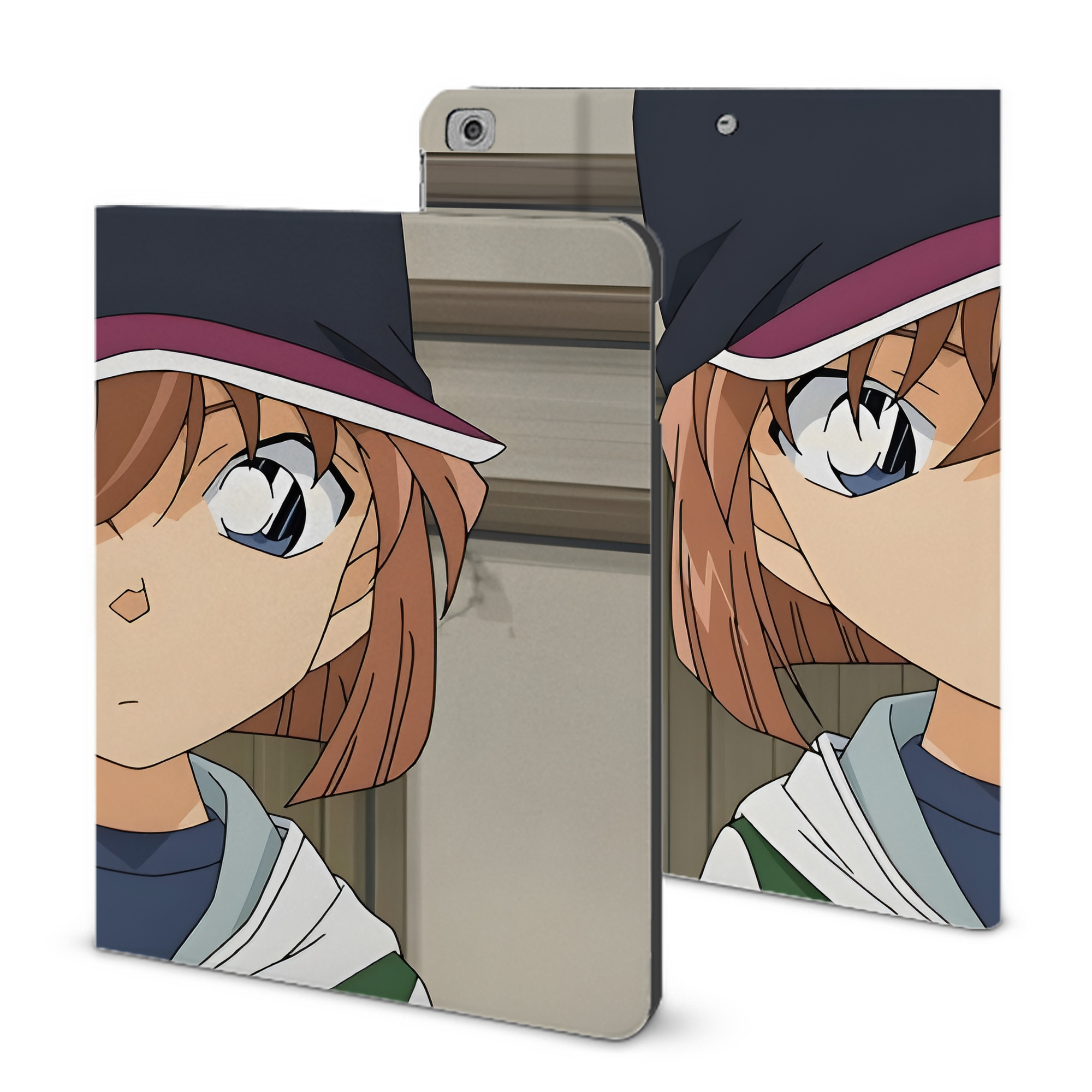 （画像用） 名探偵コナン Detective Conan IPad ケース ブック型 PUレザー TPU 耐衝撃 軽量 薄型 ペン収納なし 全面保護 IPad 各モデル対応